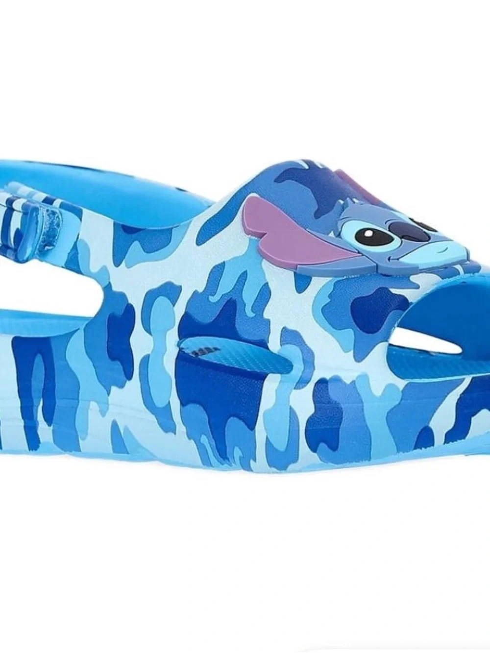 Disney Kids Blue Camo Stitch Slip-On Sandals